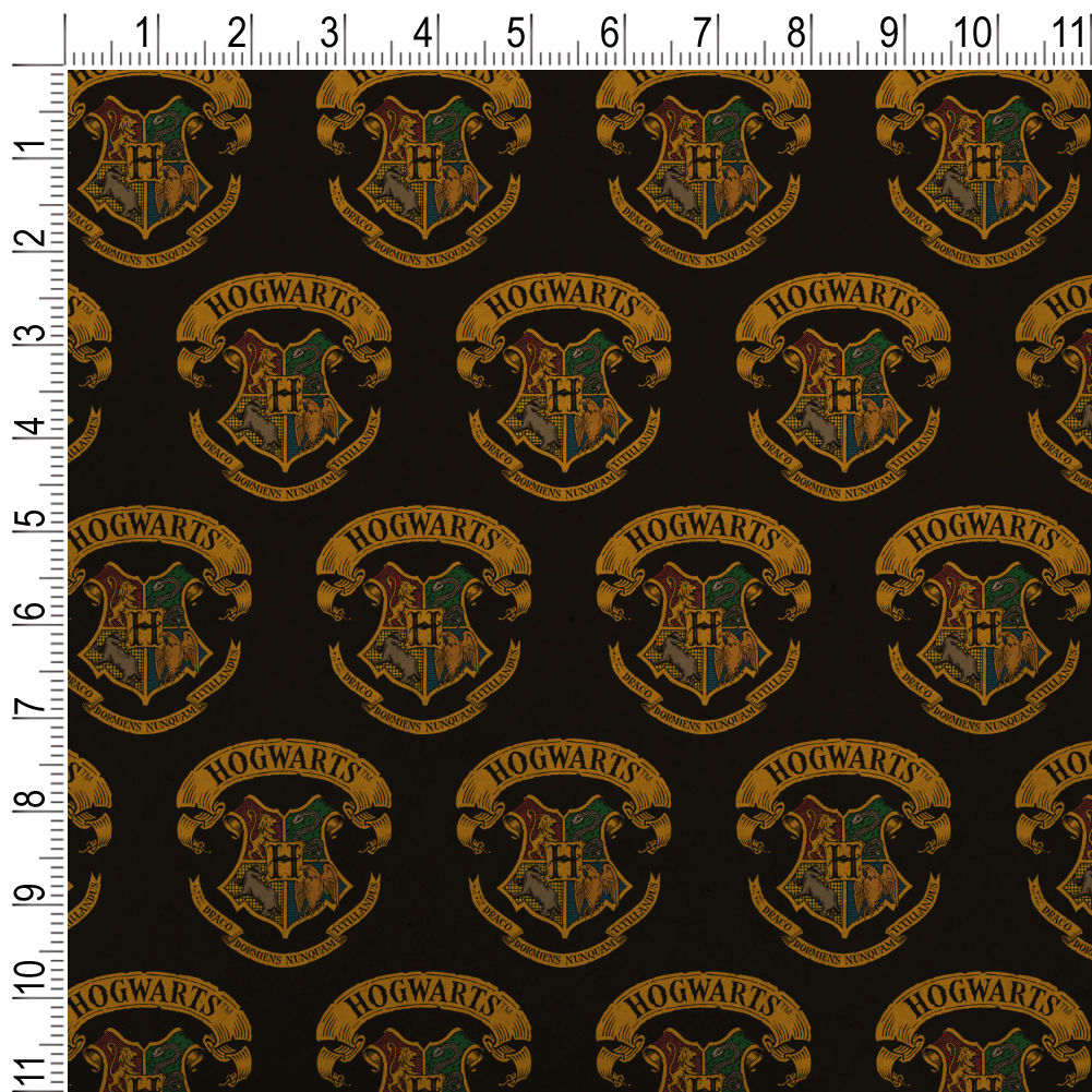 Graphics and More Harry Potter Ilustrated Hogwart's Crest Premium Kraft Roll Gift Wrap Wrapping Paper, Size: 72